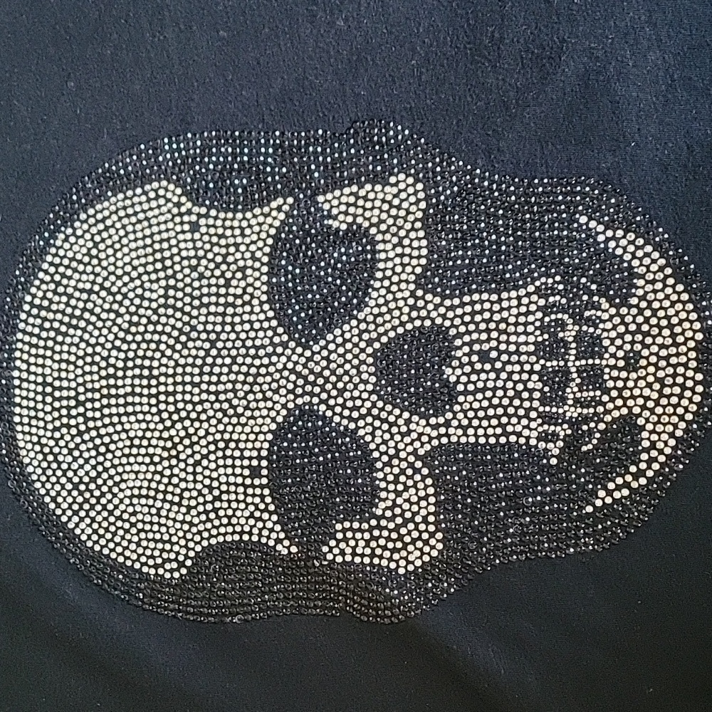 E.VIL Black Skull Crystal Embellished Tank Top Sz L